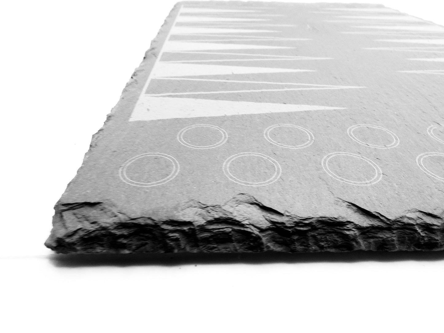 Backgammon set made of natural slate, 30x20 cm with dice